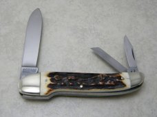 Robt. Klaas Germany Stag 1980 NKCA Museum Founders Reverse Gunstock Knife