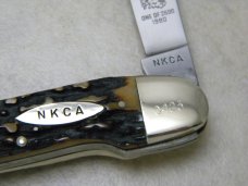 Robt. Klaas Germany Stag 1980 NKCA Museum Founders Reverse Gunstock Knife