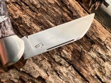 KROO CUSTOM DYED DEEP PURPLE RAVEN RWL34 SLIP-JOINT KNIFE WITH SHEATH