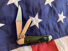 Case xx 2007 Peanut Knife (MDL# 6220 SS) w/ Green Smooth Bone Handles -NOS in NM Condition