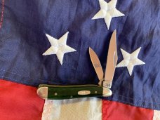 Case xx 2007 Peanut Knife (MDL# 6220 SS) w/ Green Smooth Bone Handles -NOS in NM Condition