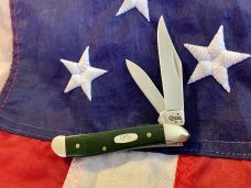 Case xx 2007 Peanut Knife (MDL# 6220 SS) w/ Green Smooth Bone Handles -NOS in NM Condition