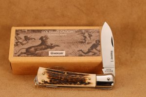 Mercury 9801DC Hunting Lockback Knife Stag