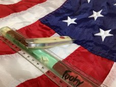 J A Henckels Whittler Pocket Knife w/ White Smooth Bone Handles +Red Shield -NOS