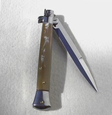 NEW FRANK BELTRAME 11"  SWITCHBLADE  GENUINE BRAZILIAN HORN BAYONET BLADE ITALIAN STILETTO