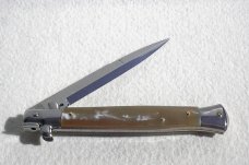 NEW FRANK BELTRAME 11"  SWITCHBLADE  GENUINE BRAZILIAN HORN BAYONET BLADE ITALIAN STILETTO