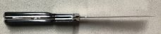 Large Slender Extender Switchblade with Blk/Wht Horn Handles