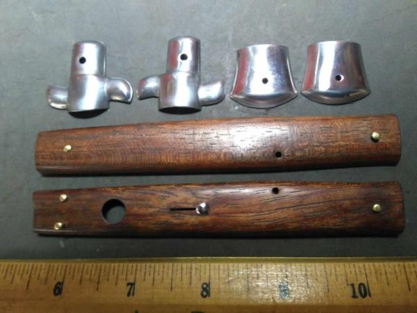 Item #040-Matching Wood Handles and Steel Bolsters for 13 Inch SKM Switchblade Item #040-Matching Wood Handles and Steel Bolsters for 13 Inch SKM Switchblade