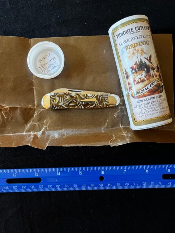 Great Eastern Cutlery GEC TIDIOUTE 562218 Pheasant Feather Acrylic #56 Bird Dog Jack Knife 