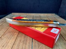 Queen City Cutlery Fish Knife #46 Amber Jigged Bone