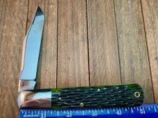 Queen Cutlery Grand Dad Barlow #376 Emerald Green Bone Stan Hope Lens 85th Anniversary 1 of 300 