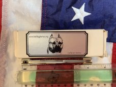Bulldog Brand Single Blade Swing Guard / Cheetah Knife w/ Red Sparkle Handles