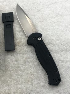 Benchmade 9051 AFO II Push Button Auto Knife With Integrated Safety On Spine New In Box Made In USA