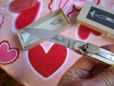 Hubertus Knife Solingen, Germany Size 10 Medium Clip-Point White Bone NIB