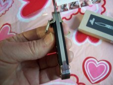 Hubertus Knife Solingen, Germany Small 08 Exotic Black Ebony Wood 5 3/4 " Open Lilyput NIB