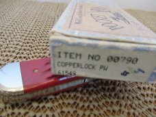 Case XX 1998 Red Worm Grooved  Bone  Copperlock Pattern # 61549L SS