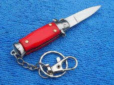New 3-3/4"  Wasp Body Red handle Stiletto keychain Switchblade Knife 