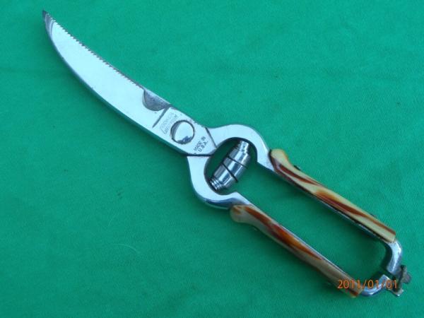 Boker Chromium Poultry Shears Bakelite Celluloid Boker Chromium Poultry Shears Bakelite Celluloid