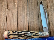 Schatt and Morgan File and Wire Series Coke Bottle Morning Ash Worm Groove Bone ATS-34 Stainless