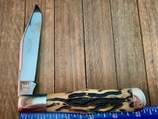 Schatt and Morgan File and Wire Series Coke Bottle Morning Ash Worm Groove Bone ATS-34 Stainless