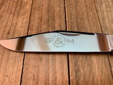 Schatt and Morgan File and Wire Series Coke Bottle Morning Ash Worm Groove Bone ATS-34 Stainless