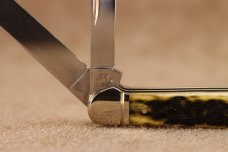 Case Pocket Worn 25th Anniversary Jigged Olive Green Bone Copperhead 3.88" Closed (6249W SS)