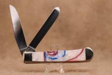 Case Trapper Knife 4.125" Star Spangle Banner Corelon (9254 SS) 9254STAR