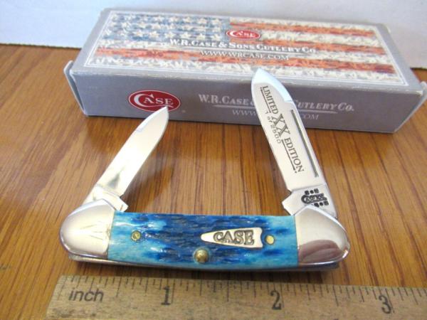Case XX 2002 Caribbean Blue Baby Butterbean Limited Edition 1 of 2500 Pattern # 62132 SSP Case XX 2002 Caribbean Blue Baby Butterbean Limited Edition 1 of 2500 Pattern # 62132 SSP