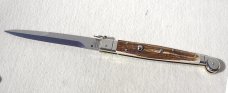 NEW AGA CAMPOLIN 12" AUTO ITALIAN SICILIANO FIGHTING KNIFE GENUINE STAG 4 MIL BLADE N/S BOLSTER