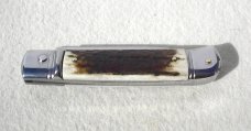 NEW OLD STOCK AKC 8" ITALIAN SWITCHBLADE GENUINE STAG LEVER LOCK 