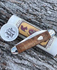 GEC ** 538210 AMERICAN CURLY MAPLE FURTAKER EQUAL END CIGAR #16 OF 25 KNIFE