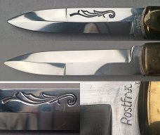 8" Bird's Head Lever Auto Stiletto, vintage collector knife, Maniago ITALY, c.1984