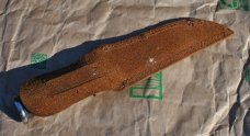 Ka-Bar Union Cutlery Seabee Boy Scout Knife Mirror Polish Factyory Edge Original SheathStacked Leath