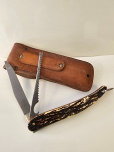Vintage 1972-73 Schrade Walden #209 2 Blade Fisherman’s Knife New Condition with Original Sheath