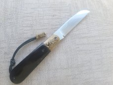 Vincenzo Balistreri Fancy Jack..3.75..Buffalo Horn & Mokume bolsters and bead....filework..coa/slip