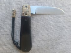 Vincenzo Balistreri Fancy Jack..3.75..Buffalo Horn & Mokume bolsters and bead....filework..coa/slip