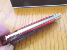 Schatt & Morgan Crimson Bone Mountain Man Folding Lock Back Hunter Pattern # 3L