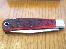 Schatt & Morgan Crimson Bone Mountain Man Folding Lock Back Hunter Pattern # 3L