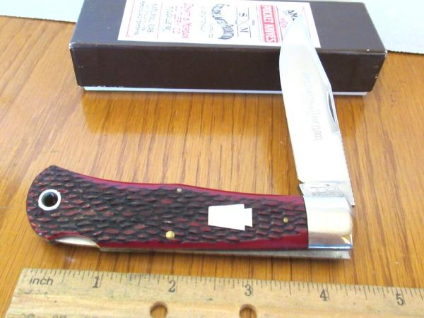 Schatt & Morgan Crimson Bone Mountain Man Folding Lock Back Hunter Pattern # 3L