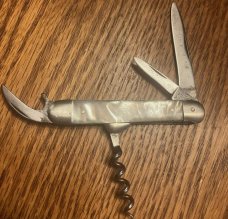 OLD MORELY PEARL BARTENDER KNIFE 95-100 YEARS OLD GERMANY