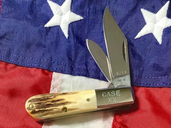 Case XX 1982 8 Dot Barlow w/ Great Stag Handles -Mdl# 52009 SSP Case XX 1982 8 Dot Barlow w/ Great Stag Handles -Mdl# 52009 SSP