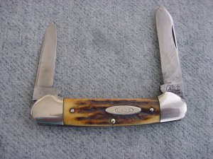 Antique CASE TESTED #52131, Stag Handle Canoe Pattern Pocket Knife