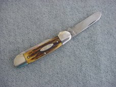 Antique CASE TESTED #52131, Stag Handle  Canoe Pattern Pocket Knife