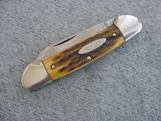 Antique CASE TESTED #52131, Stag Handle  Canoe Pattern Pocket Knife