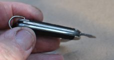 Hammer Brand Camp Knife Mint 5 Functions 2 3/16" Closed Black Jigged 1/2 Stops 1945-55 Pinched Bolst