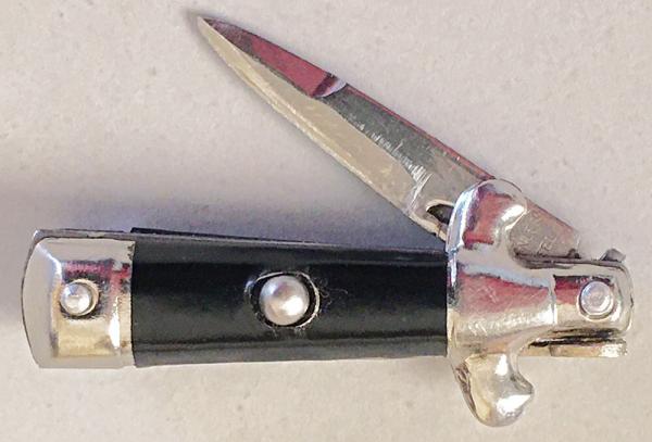 2 3/4" Italian Auto Stiletto, picklock, plastic scales, NOS vintage collector knife, MICRO! c.1981 2 3/4" Italian Auto Stiletto, picklock, plastic scales, NOS vintage collector knife, MICRO! c.1981