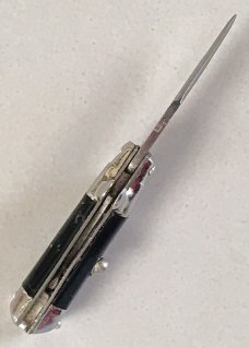 2 3/4" Italian Auto Stiletto, picklock, plastic scales, NOS vintage collector knife, MICRO! c.1981