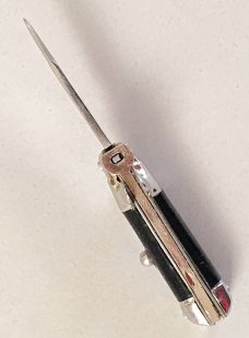 2 3/4" Italian Auto Stiletto, picklock, plastic scales, NOS vintage collector knife, MICRO! c.1981