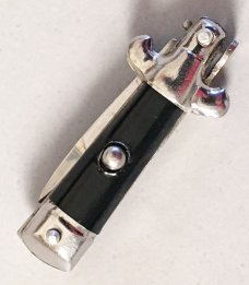 2 3/4" Italian Auto Stiletto, picklock, plastic scales, NOS vintage collector knife, MICRO! c.1981