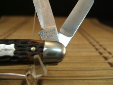 SCHRADE 855 RB VINTAGE U.S.A. MADE 1970-73 MEDIUM SIZED TRIPLE BLADE STOCKMAN FOLDING POCKET KNIFE